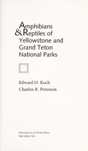 Cover of Amphibians & Reptiles of Yellowstone and Grand Teton National Parks
