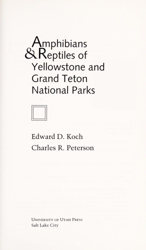 Cover of Amphibians & Reptiles of Yellowstone and Grand Teton National Parks
