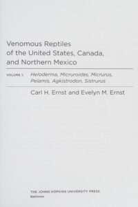 Cover of Venomous Reptiles of the United States, Canada, and Northern Mexico